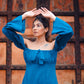 MOH The eternal dhaga- Solid Summer Puffy B knot Dress