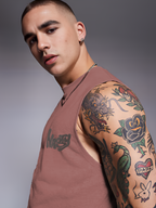 Rigo Men Terry Oversized Printed Vest T-shirts