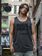 Dark Grey Jersey Typography Print Regular Fit Vest T-Shirt