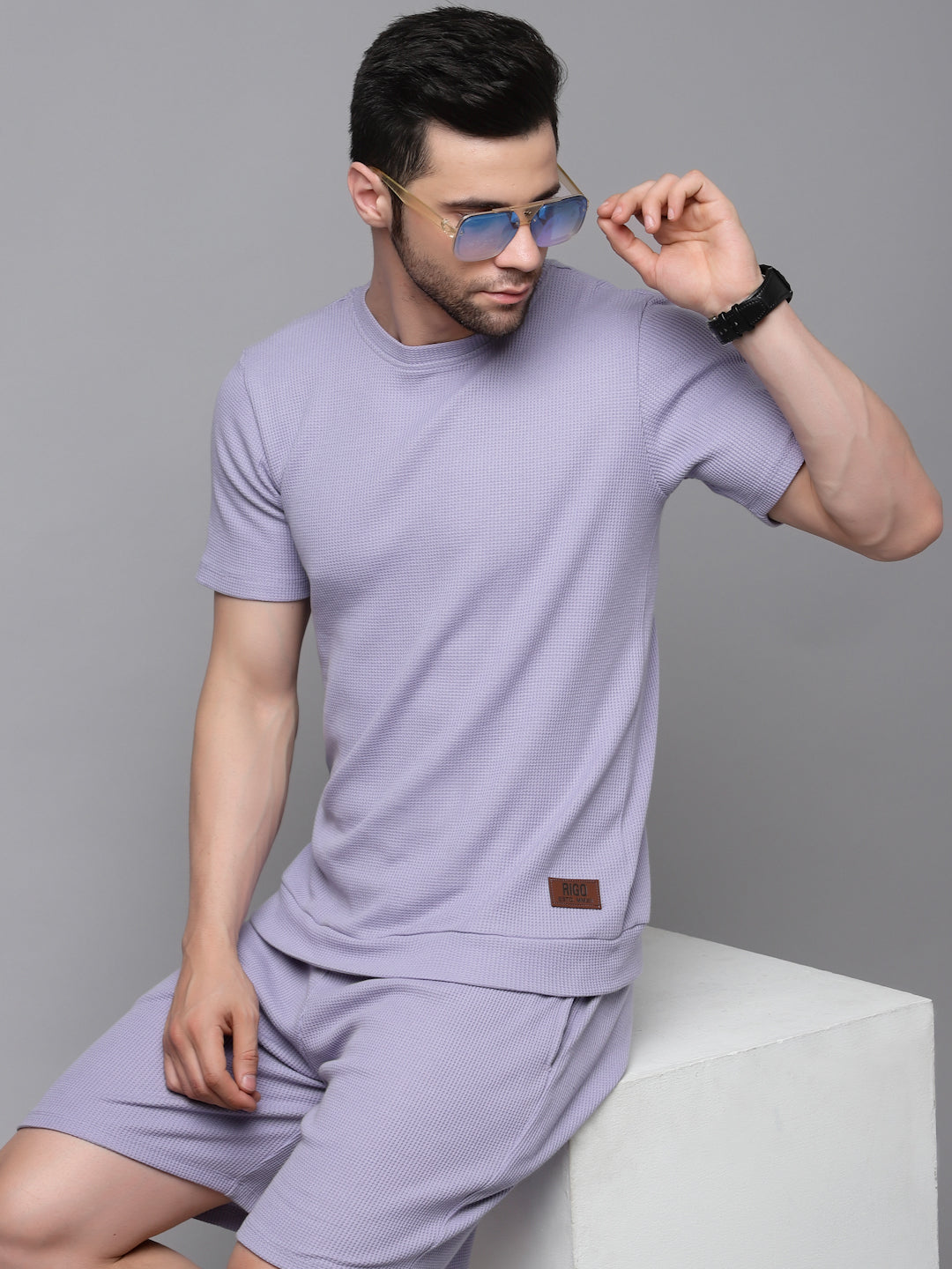 Casual Waffle Purple Co-Ord Set