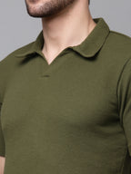 Self Textured Waffle Knit Olive green Co-Ord Set