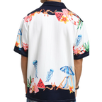 Vacay Club Half-Sleeves Printed White Shirt FLYAF