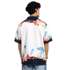 Vacay Club Half-Sleeves Printed White Shirt FLYAF