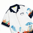 Vacay Club Half-Sleeves Printed White Shirt FLYAF