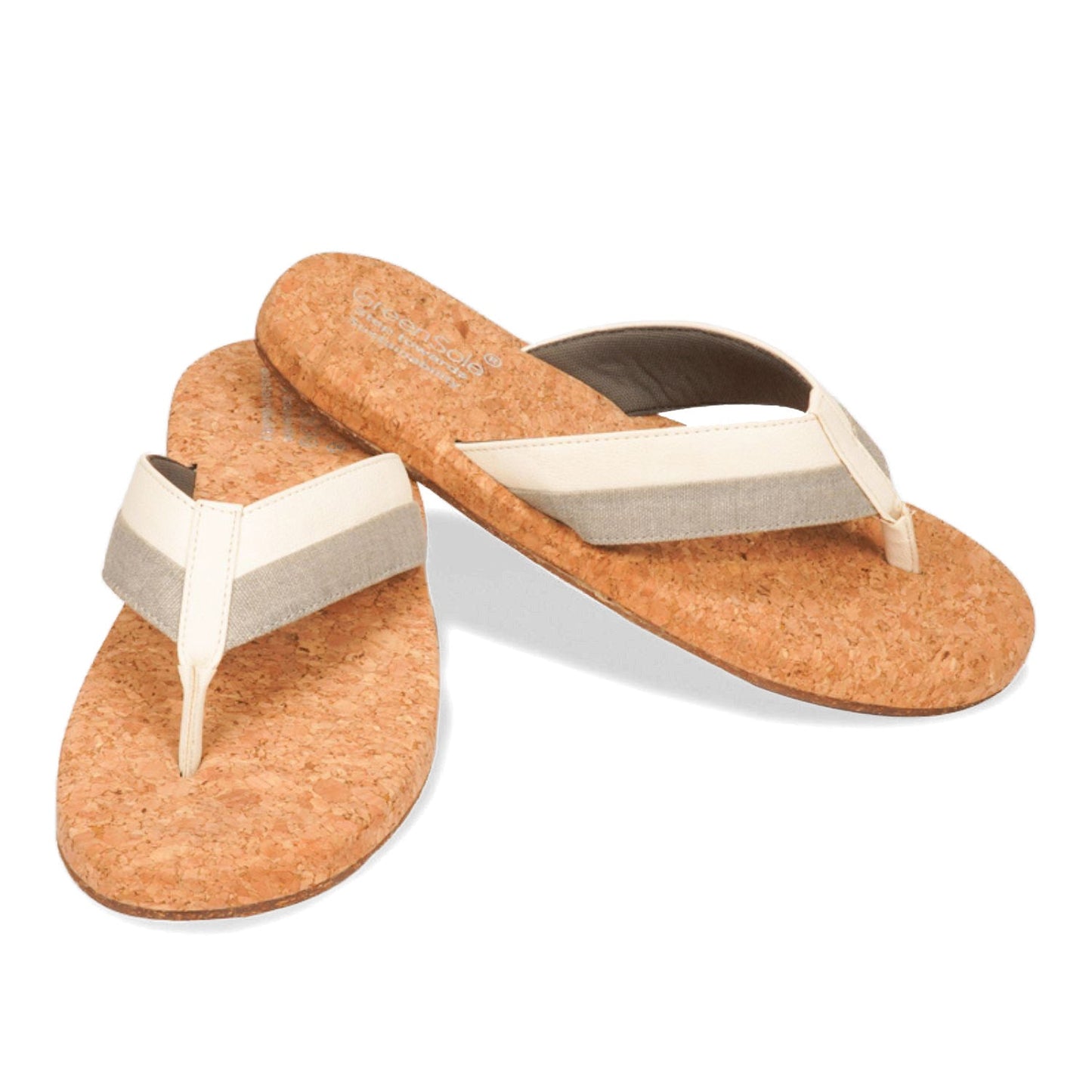 Greensole Smokey White Mens Slippers - Greywhite