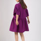Solid summer Eggplant purple short dress