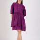 Solid summer Eggplant purple short dress