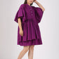 Solid summer Eggplant purple short dress