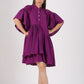 Solid summer Eggplant purple short dress