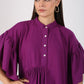 Solid summer Eggplant purple short dress