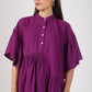 Solid summer Eggplant purple short dress