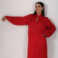 Statement Red satin Kurta pants set