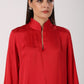 Statement Red satin Kurta pants set