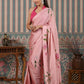 Rose gold Leela pre draped saree