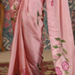 Rose gold Leela pre draped saree