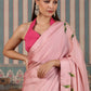Rose gold Leela pre draped saree