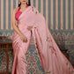 Rose gold Leela pre draped saree