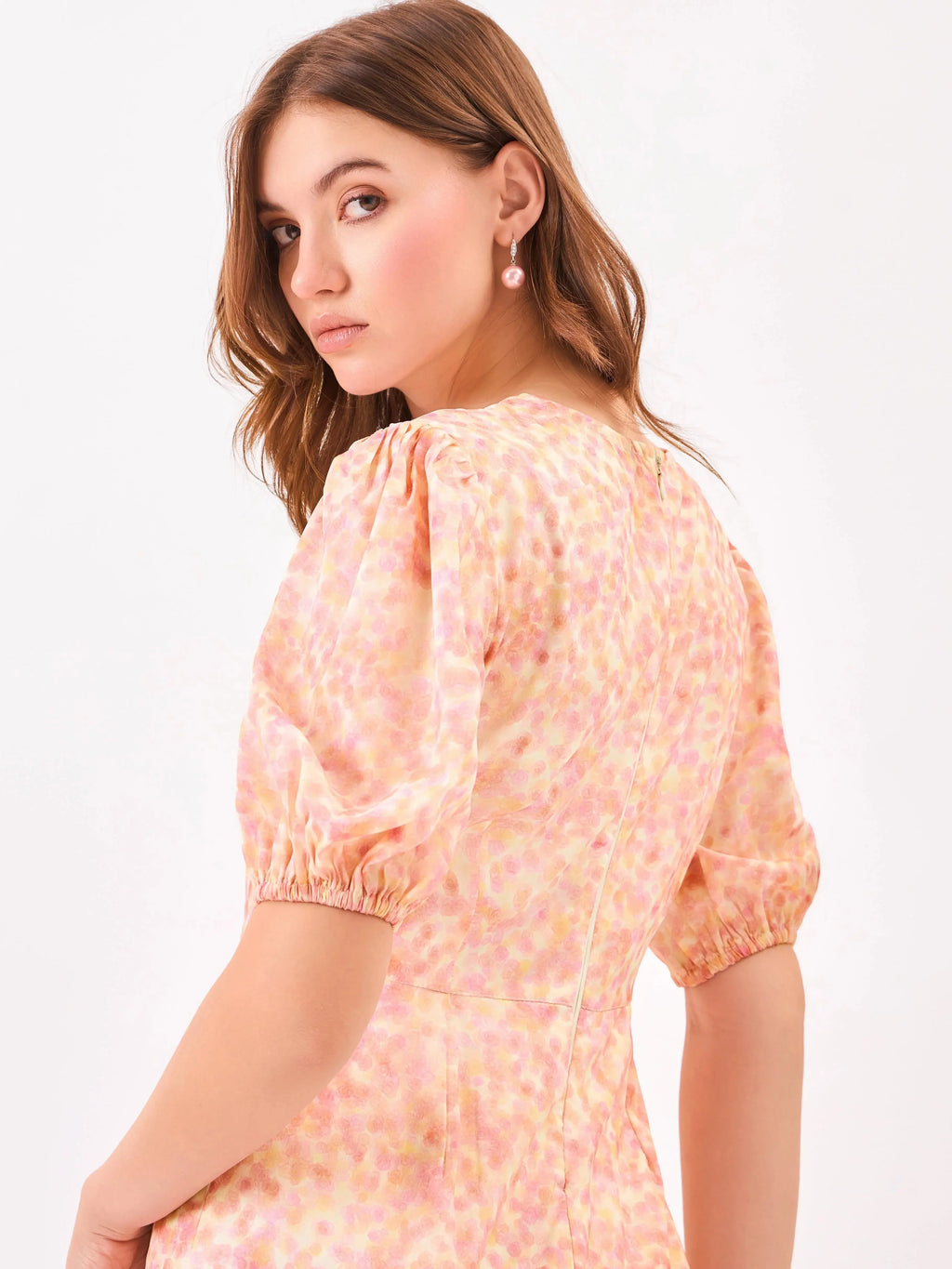 Blush Royale Floral Print Light Pink Midi Dress Zumee