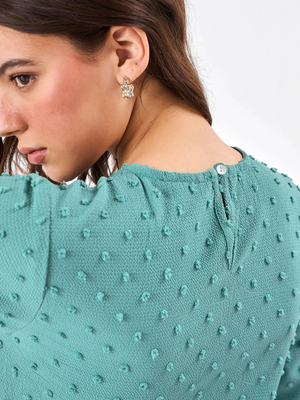 Casual Round Neck Grey Haze Top Zumee