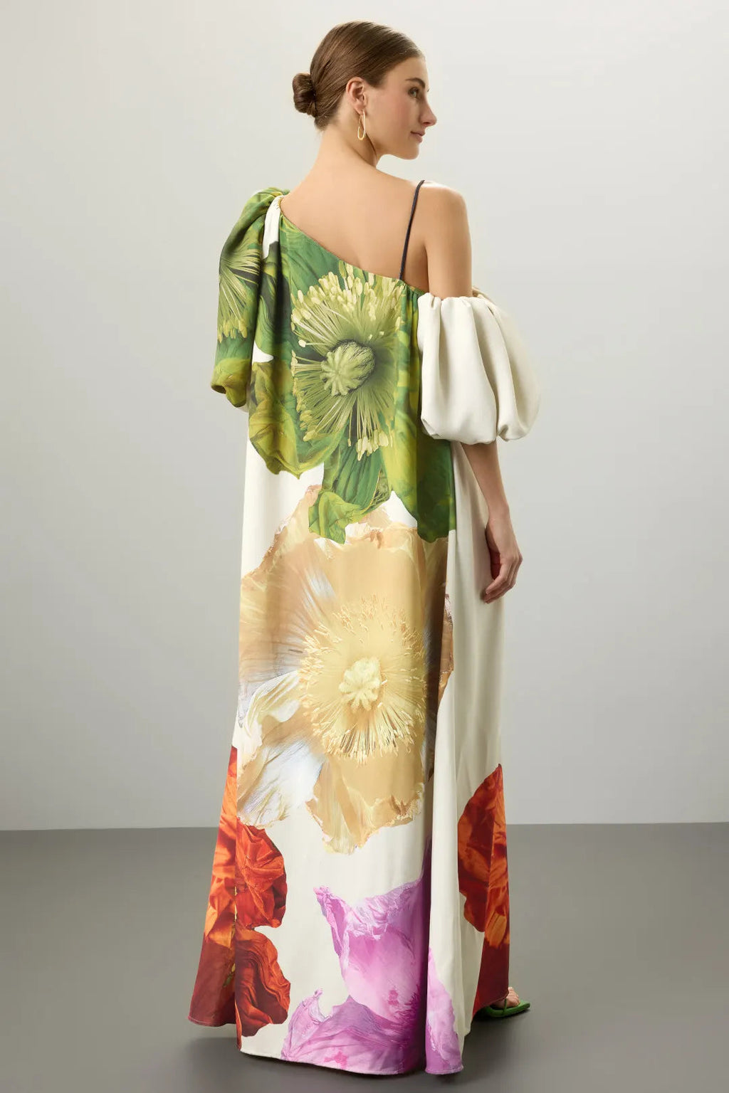 Floral Abstract Print Maxi Gown De Novoo