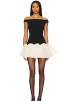 Scalloped Fit And Flare Dress De Novoo
