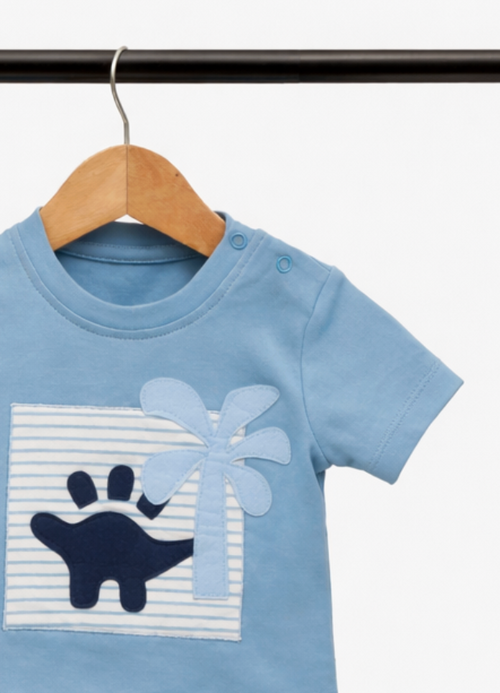 Blue Dino Coast Coord Set Born Plus