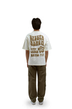 Siesta Beach Printed Oversized Beige T-Shirt Main Character