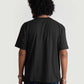 Back view of man wearing Stylera regular fit graphic motorcycle tee in black