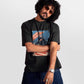 Stylera regular fit graphic motorcycle tee worn by male model with sunglasses and dark jeans