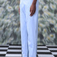 Light blue regular fit men's pants by Stylera worn with black sandals