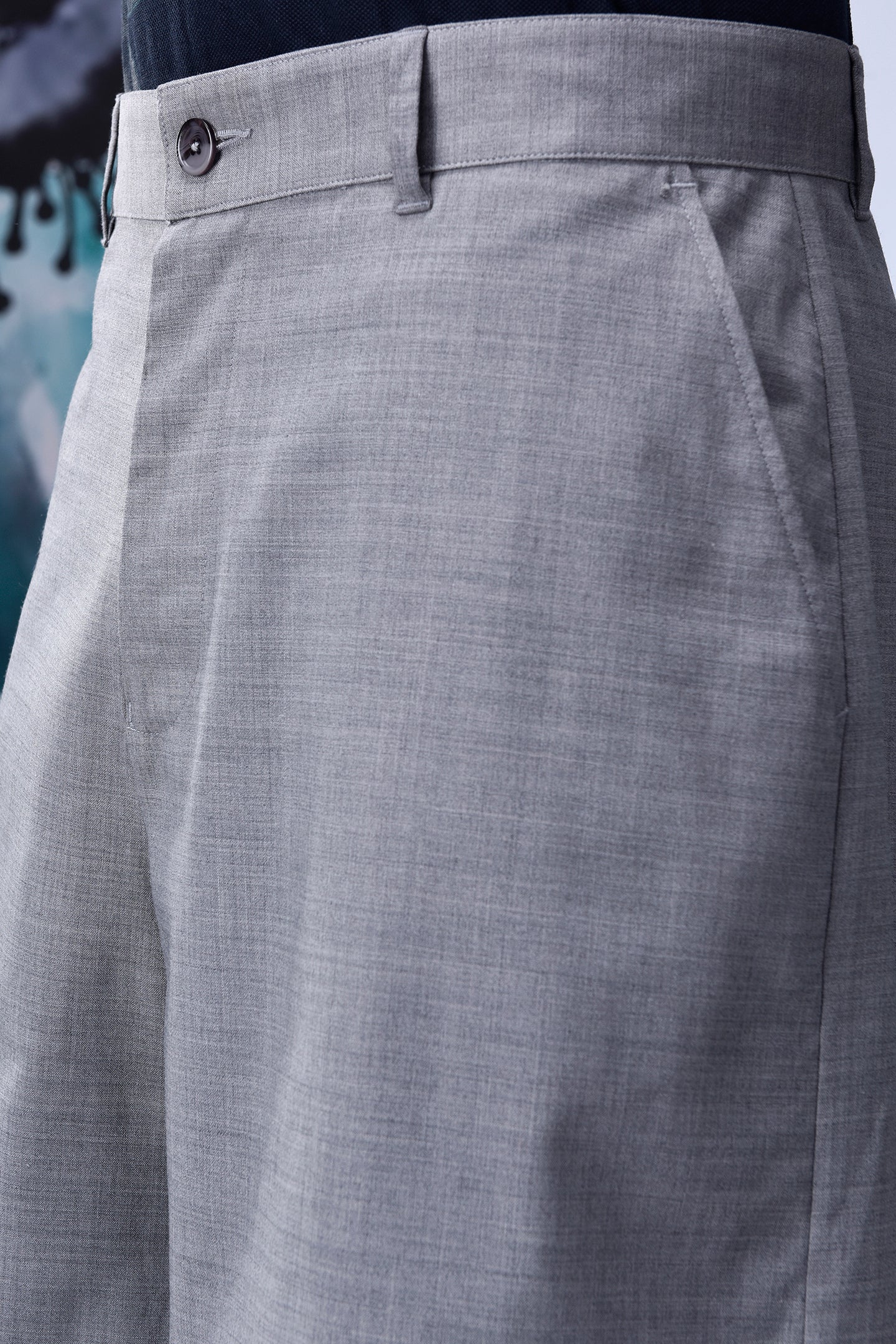 Stylera light gray tailored shorts with pleat and side pockets relaxed fit shorts for everyday wear