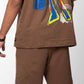 Stylera trendy brown shorts for everyday wear relaxed fit knee length cotton blend casual shorts
