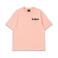 Stylera peach oversized tee with chest logo relaxed fit cotton trendy oversized casual t-shirt for everyday wear