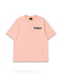 Stylera peach oversized tee with chest logo relaxed fit cotton trendy oversized casual t-shirt for everyday wear