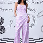 Stylera women's relaxed fit dungarees in lilac tie dye with wide legs and front pockets