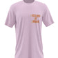 Stylera light pink crew neck t shirt with Feeling Is Brave chest print women's skinny fit top