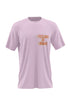Stylera light pink crew neck t shirt with Feeling Is Brave chest print women&