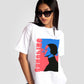 Stylera White Graphic T-Shirt for Women Stylish & Comfortable