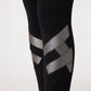 Black High Waisted Leggings With a Metallic Touch