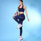 Blue & White Patched Sports Bra