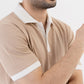Textured Harmony Polo In Mocha