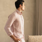 100% Linen Soft Touch Twilight Mauve Shirt