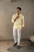 Men's Linen Soft Touch Butter Crème Shirt Vellure