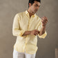 100% Linen Soft Touch Shirt in Butter Crème