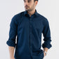 Solid Giza Satin Midnight Navy