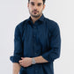 Solid Giza Satin Midnight Navy