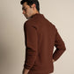Ottoman Rib Knit Polo in Deep Brown