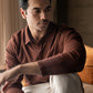 Ottoman Rib Knit Polo in Deep Brown