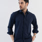 Solid Giza Satin Oxford Navy