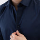 Solid Giza Satin Oxford Navy